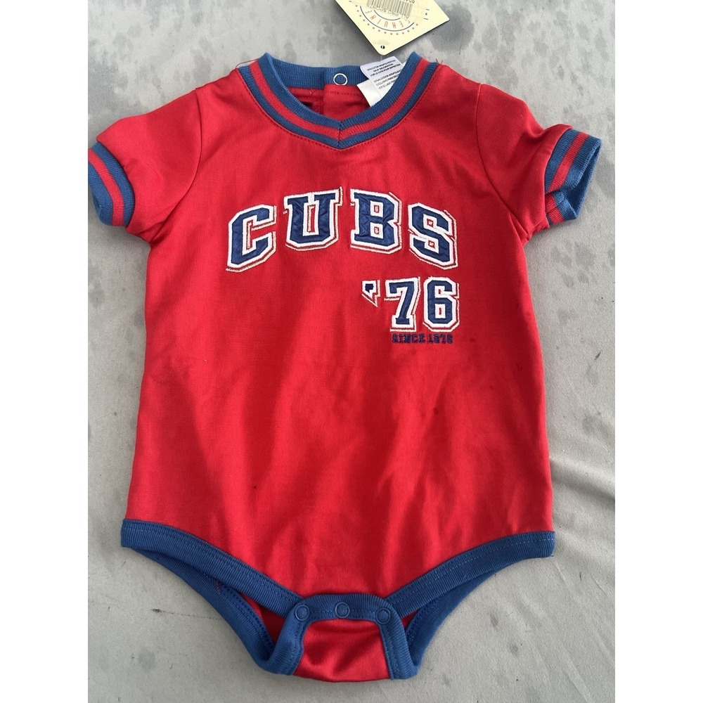 New‎ MLB Chicago Cubs Baby Bodysuit Red Size 3/6 Months